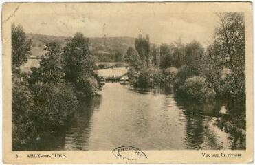 1 vue 3 Arcy-sur-Cure. Vue sur la rivière.