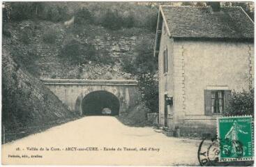 1 vue 28. Vallée de la Cure. Arcy-sur-Cure. Entrée du tunnel, côté d'Arcy.