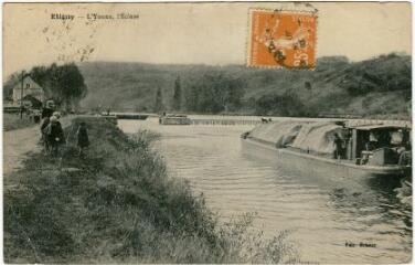 1 vue Étigny. L'Yonne, l'écluse.