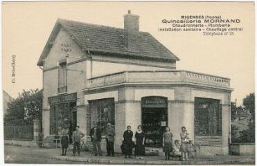 1 vue Migennes (Yonne). Quincaillerie Mornand. Chaudronnerie - Plomberie - installation sanitaire - Chauffage central. Téléphone n° 24. / cliché Brin, Cheny.