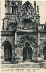 1 vue 13. Saint-Père-sous-Vézelay. L'église. Ensemble du portail principal.