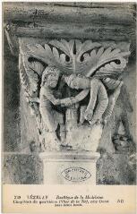 1 vue 220. Vézelay. Basilique de la Madeleine. Chapiteau du quatrième pilier de la nef, côté ouest.