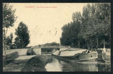 1 vue Flogny. Le pont sur le canal.