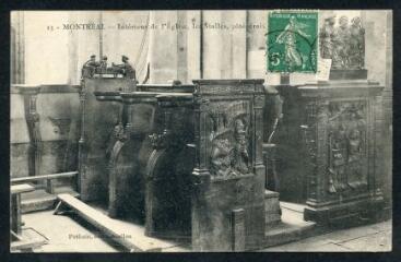 1 vue 13. Montréal. Intérieur de l'église. Les stalle, côté droit.