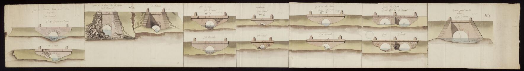 1 vue Plan de sept ponts sur la route de Saint-Bris à Auxerre.