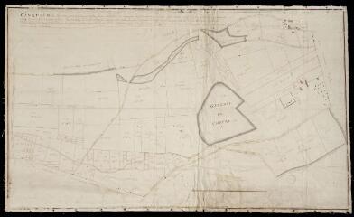 1 vue Cinquième plan du terrier de la terre et seigneurie de Flacy / Mouillefarine, arpenteur royal.