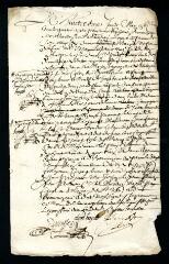 ouvrir dans la visionneuse : 1 vue Démolition et reconstruction d’une tourelle de la maison seigneuriale de Soleines, en la paroisse de Venoy