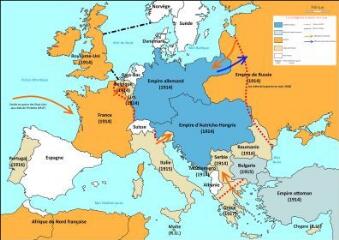 ouvrir dans la visionneuse : 1 vue La guerre en Europe (1914-1918)