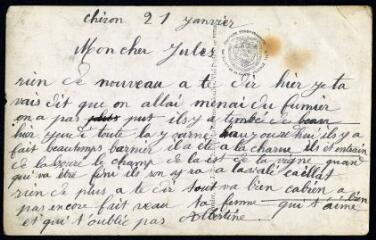 ouvrir dans la visionneuse : 1 vue Lettre d'Albertine Goubault à son mari