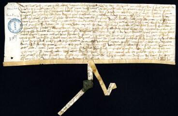 2 vues Acquisition par les religieux de Pontigny d'un demi arpent de bois (1551).